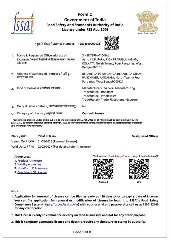 FSSAI Certificate